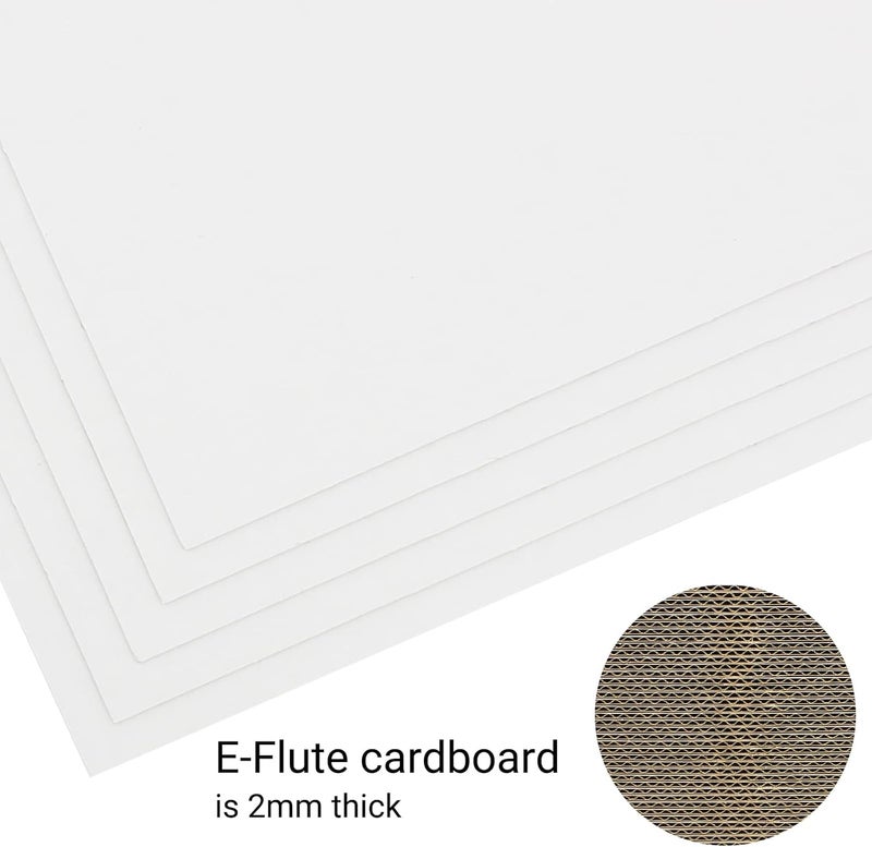 zmybcpack 50 Pack White Corrugated Cardboard Sheets 11x17 Inch, Corrugated Cardboard Filler Insert Sheet Pads for Packing, Mailing, Crafts - Image 4